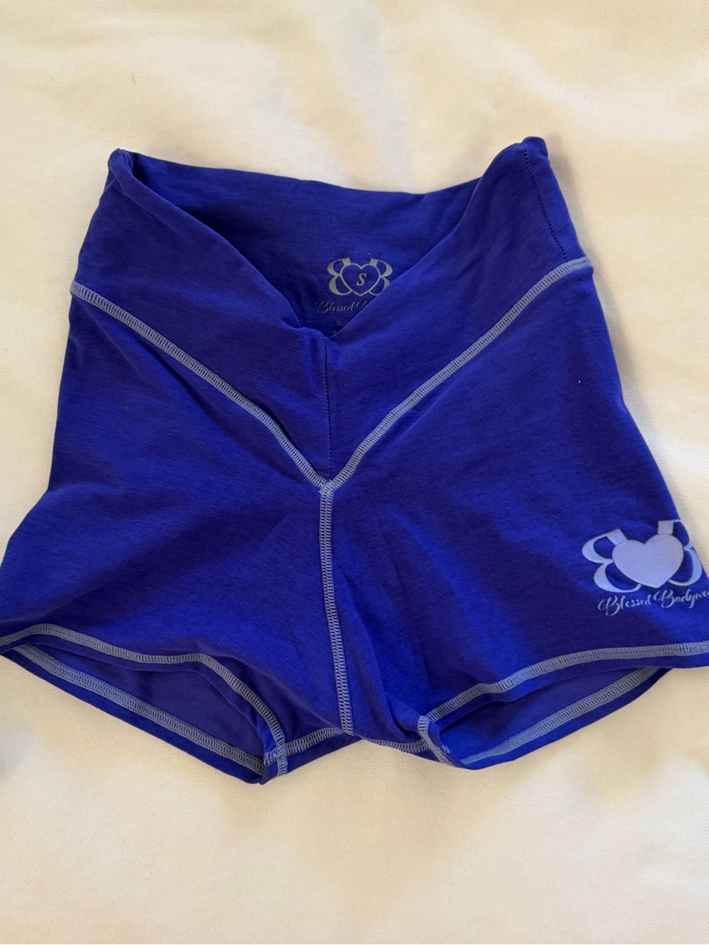 Purple Athletic V-Waist Blessed body wear shorts